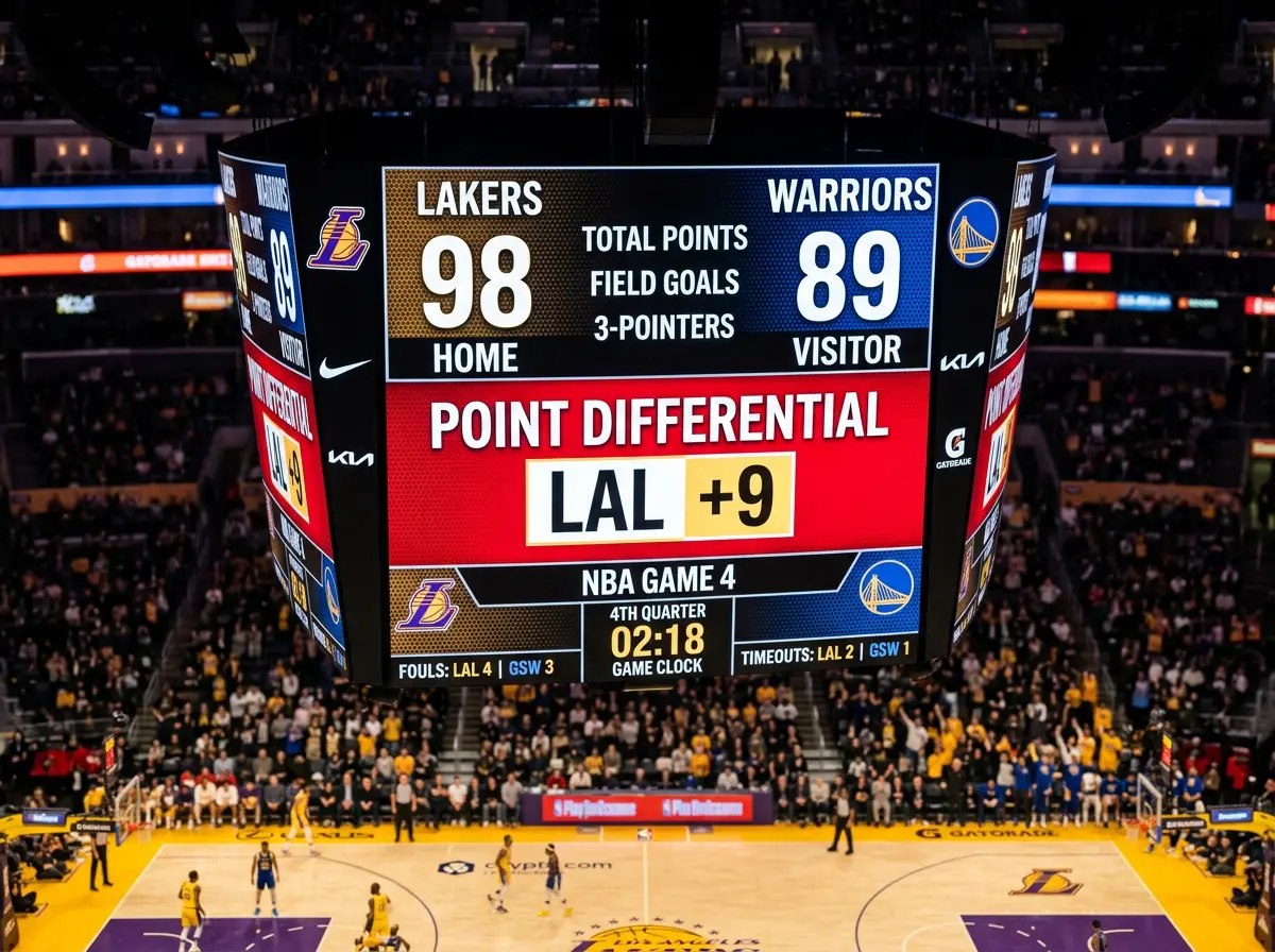 NBA basketball scoreboard displaying point spread betting lines